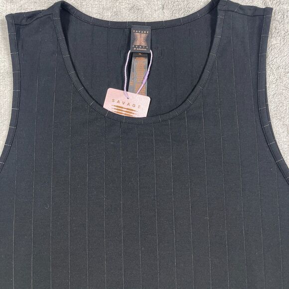 Savage X Fenty Sleep Tank Top Men 2XL Black Modal Round Neck Sleeveless Pullover - Picture 2 of 12